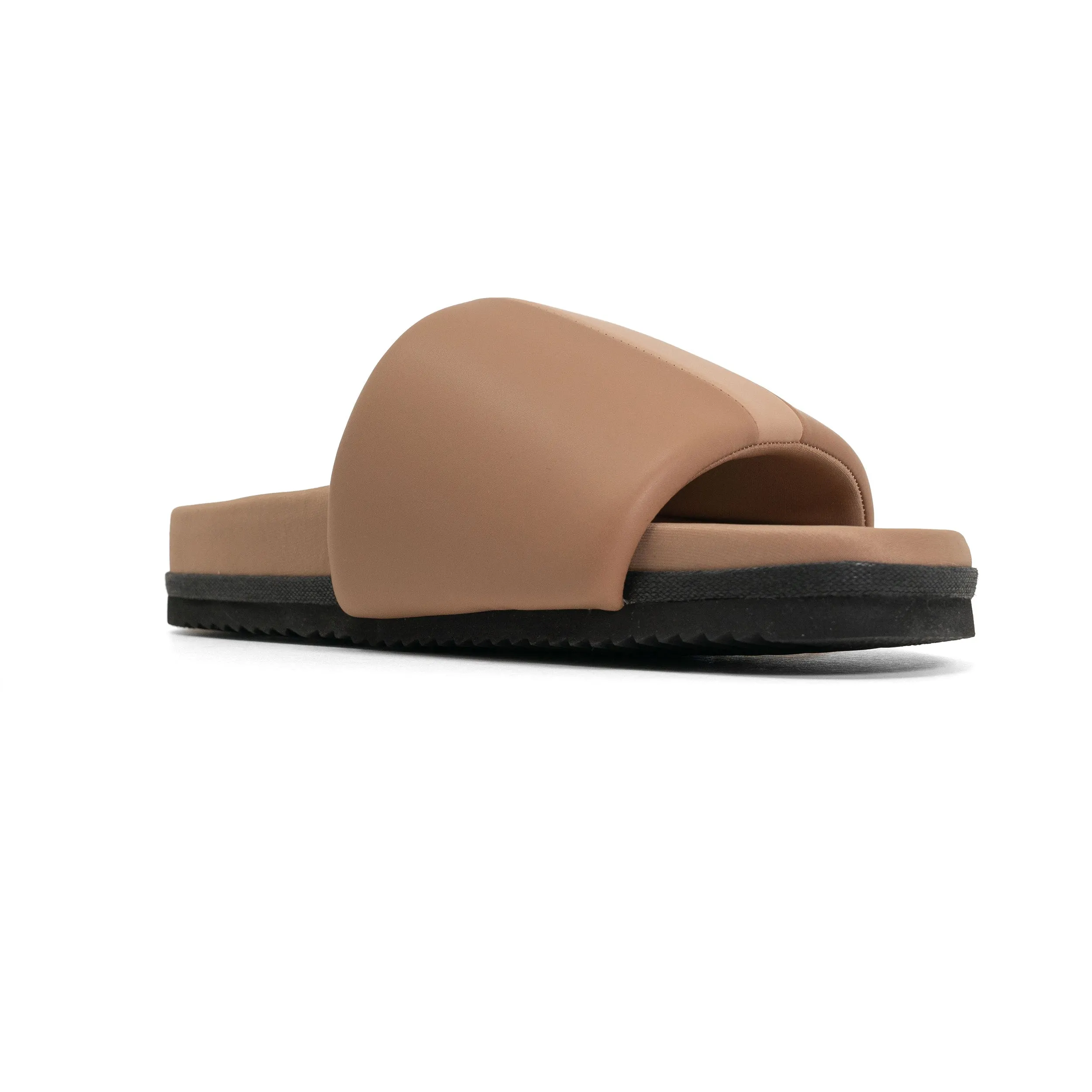 ROAM STRIPE SLIDER BEIGE & NUDE VEGAN LEATHER
