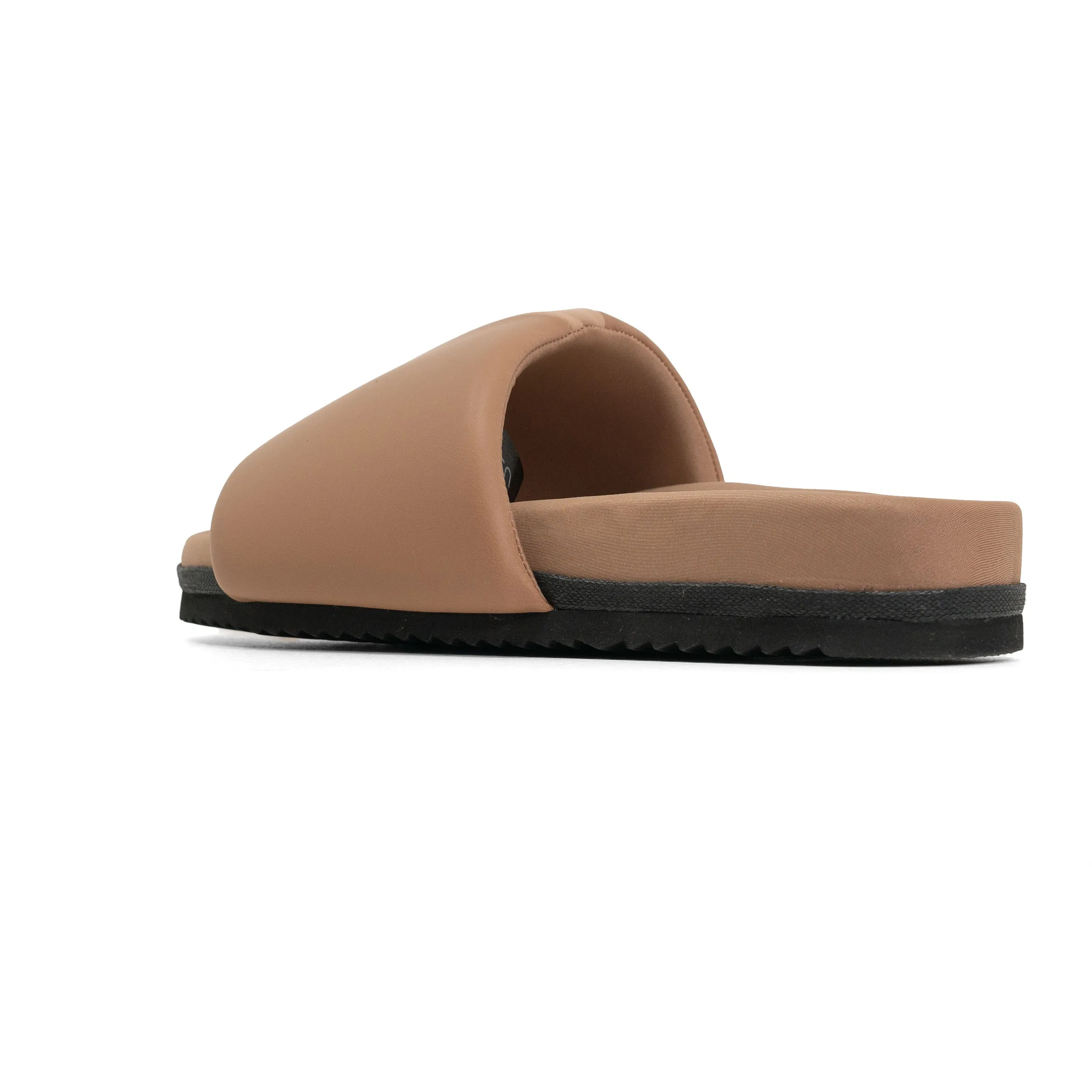 ROAM STRIPE SLIDER BEIGE & NUDE VEGAN LEATHER