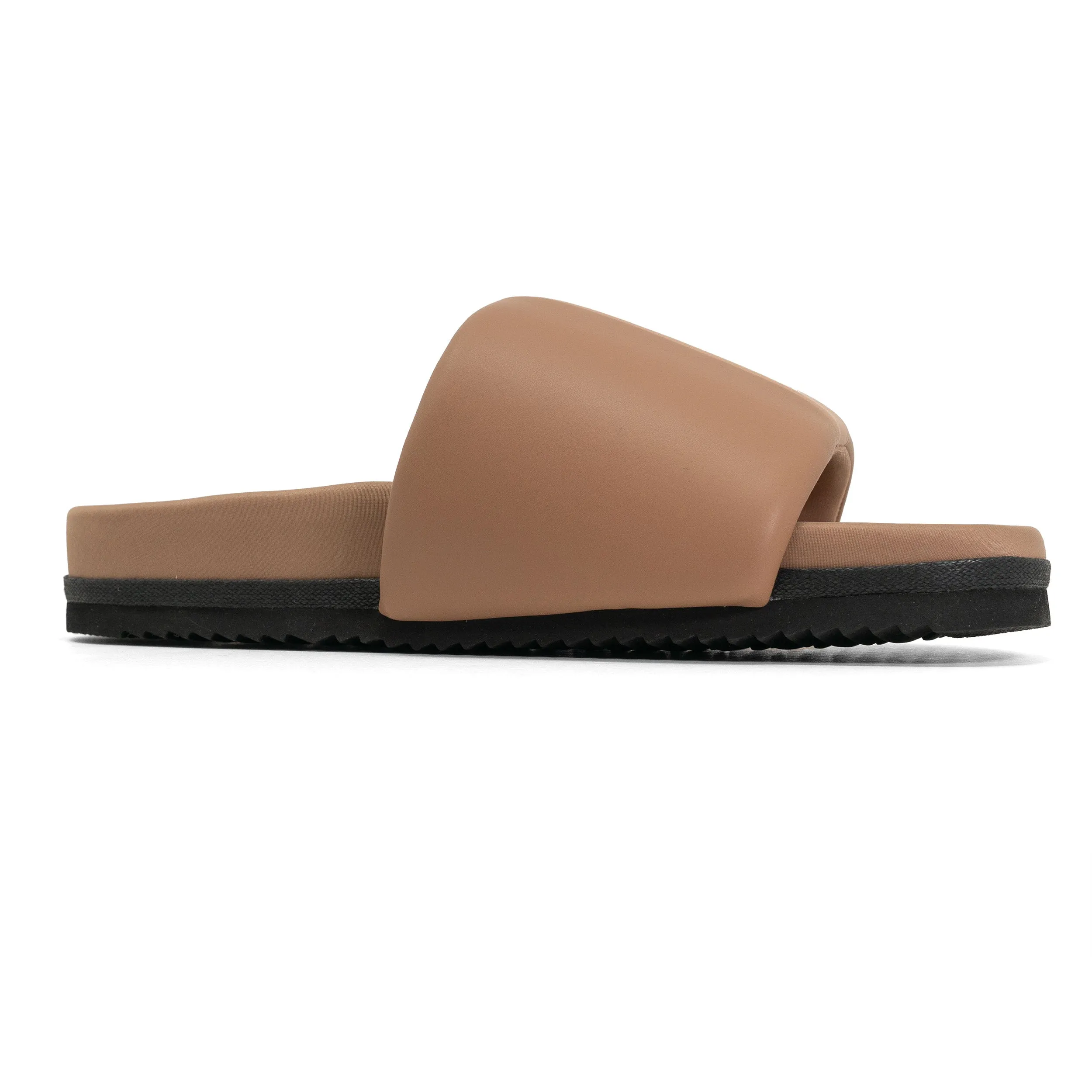 ROAM STRIPE SLIDER BEIGE & NUDE VEGAN LEATHER