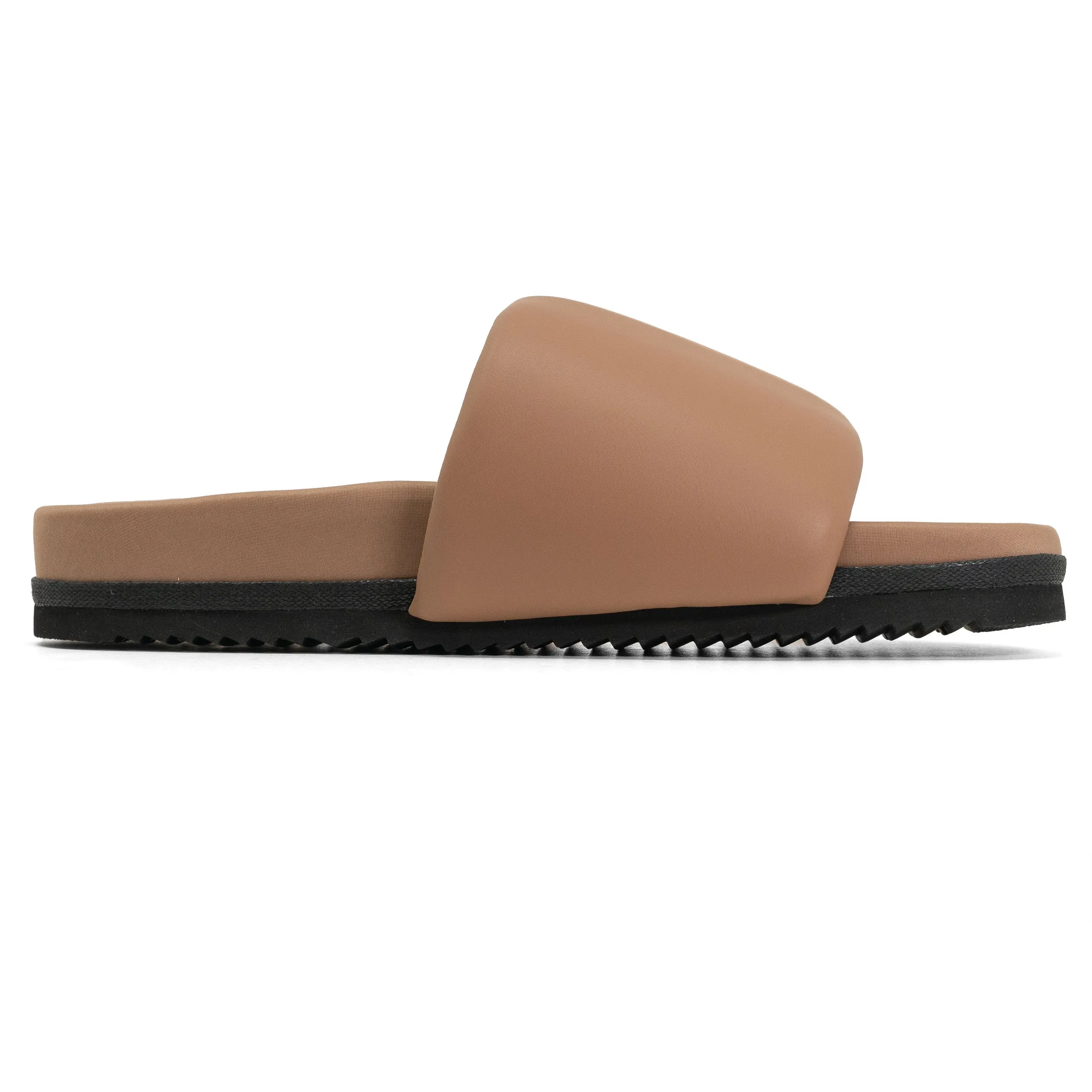 ROAM STRIPE SLIDER BEIGE & NUDE VEGAN LEATHER