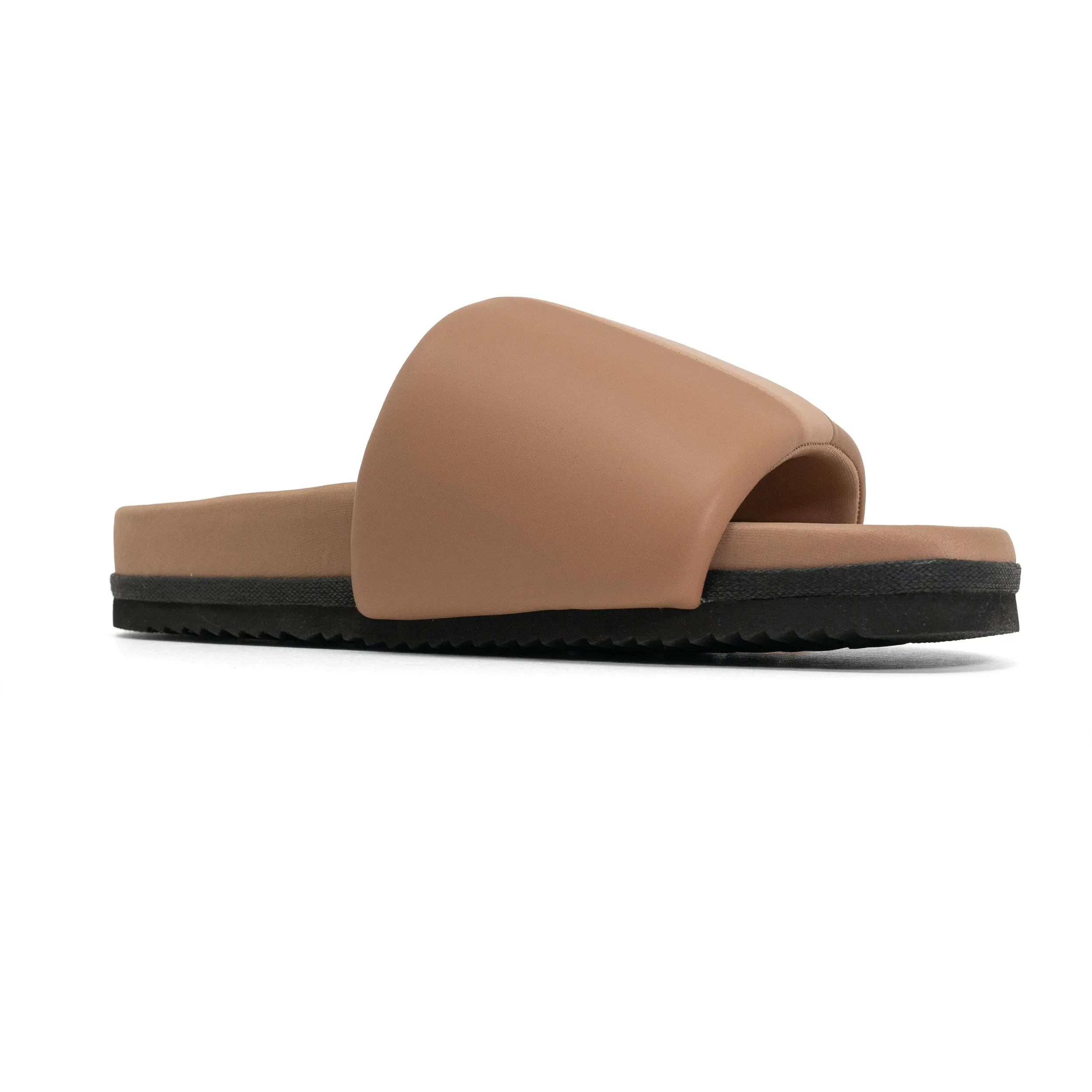 ROAM STRIPE SLIDER BEIGE & NUDE VEGAN LEATHER