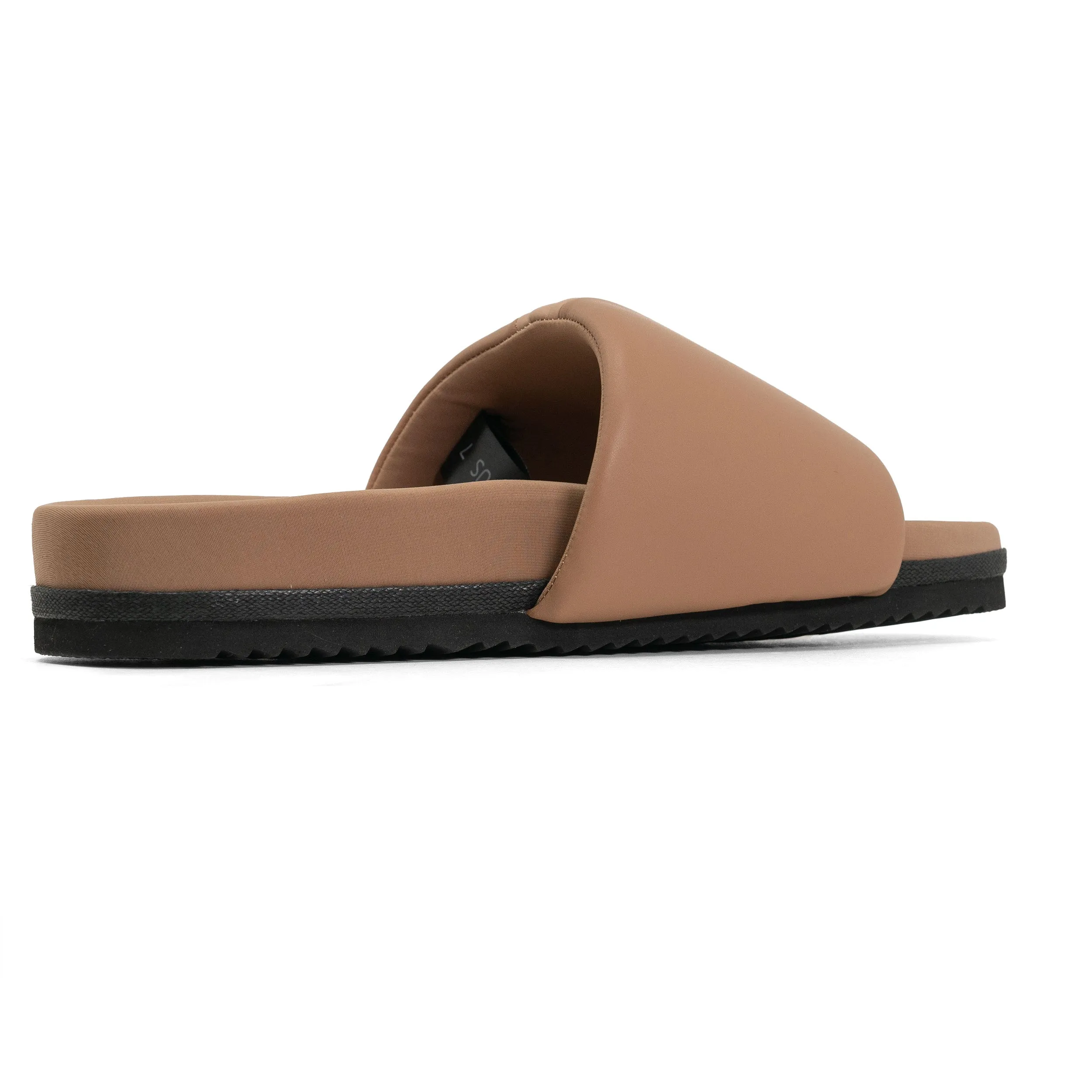 ROAM STRIPE SLIDER BEIGE & NUDE VEGAN LEATHER