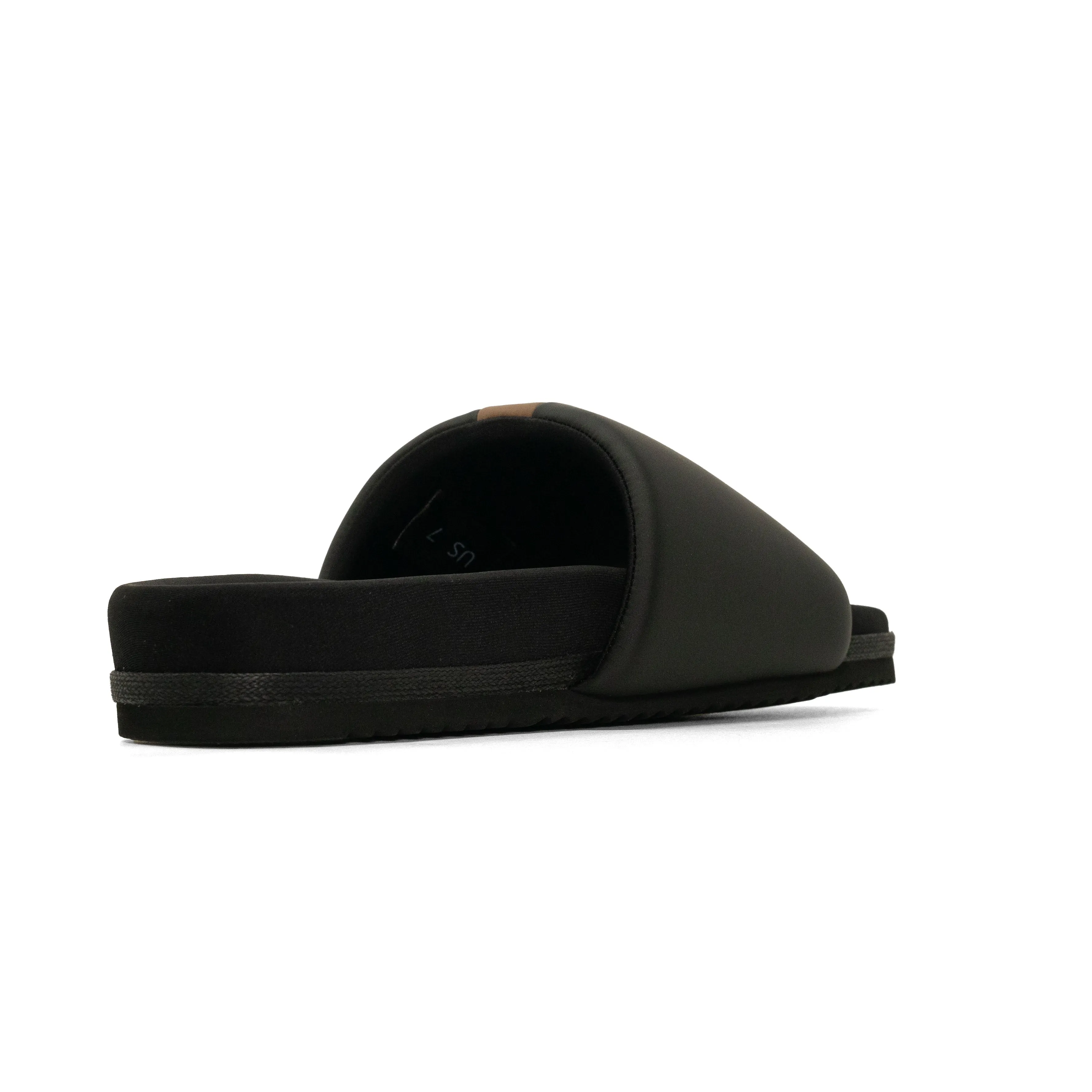ROAM STRIPE SLIDER BLACK & BEIGE VEGAN LEATHER
