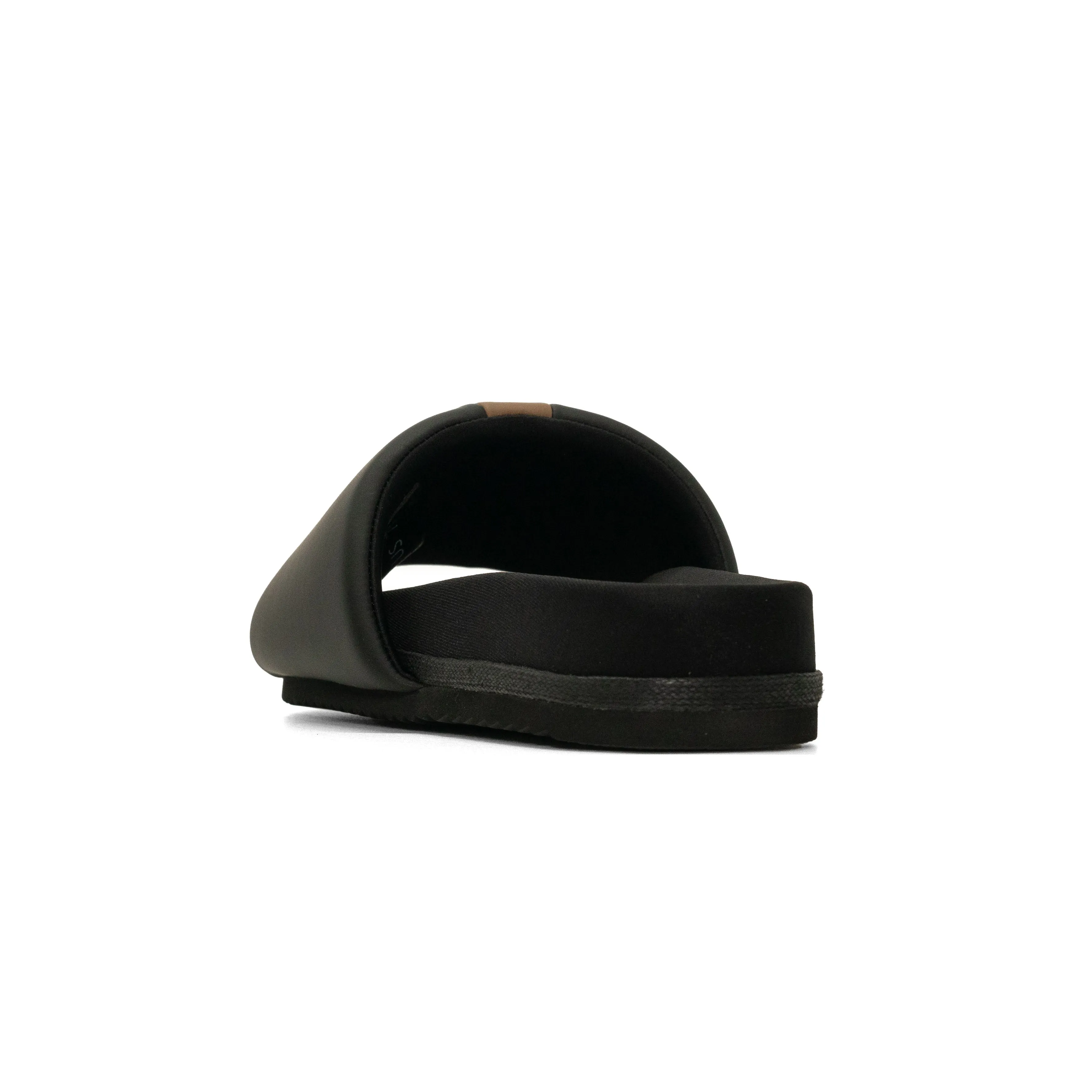 ROAM STRIPE SLIDER BLACK & BEIGE VEGAN LEATHER