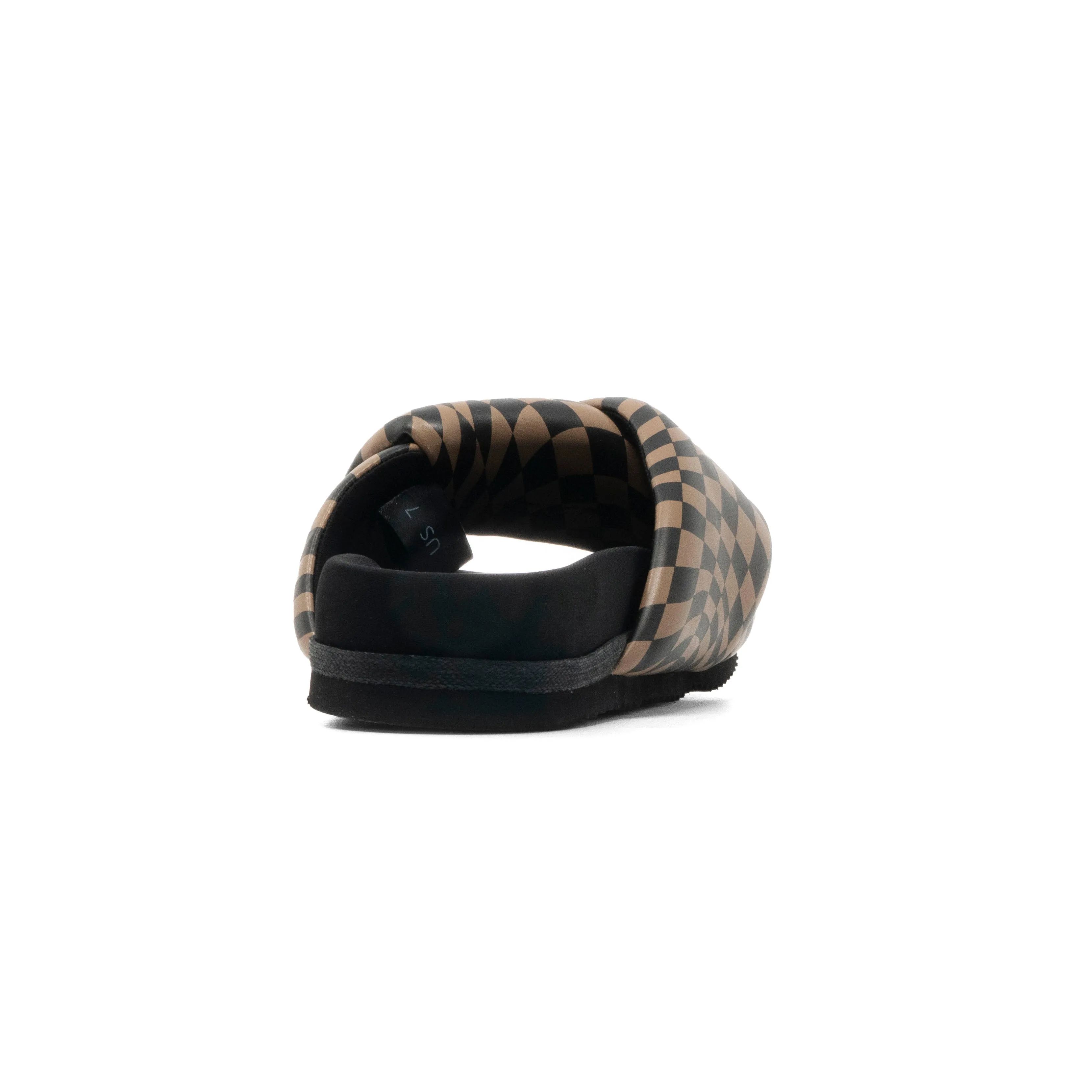 ROAM WAVY CHECK FOLDY BLACK & BEIGE VEGAN LEATHER