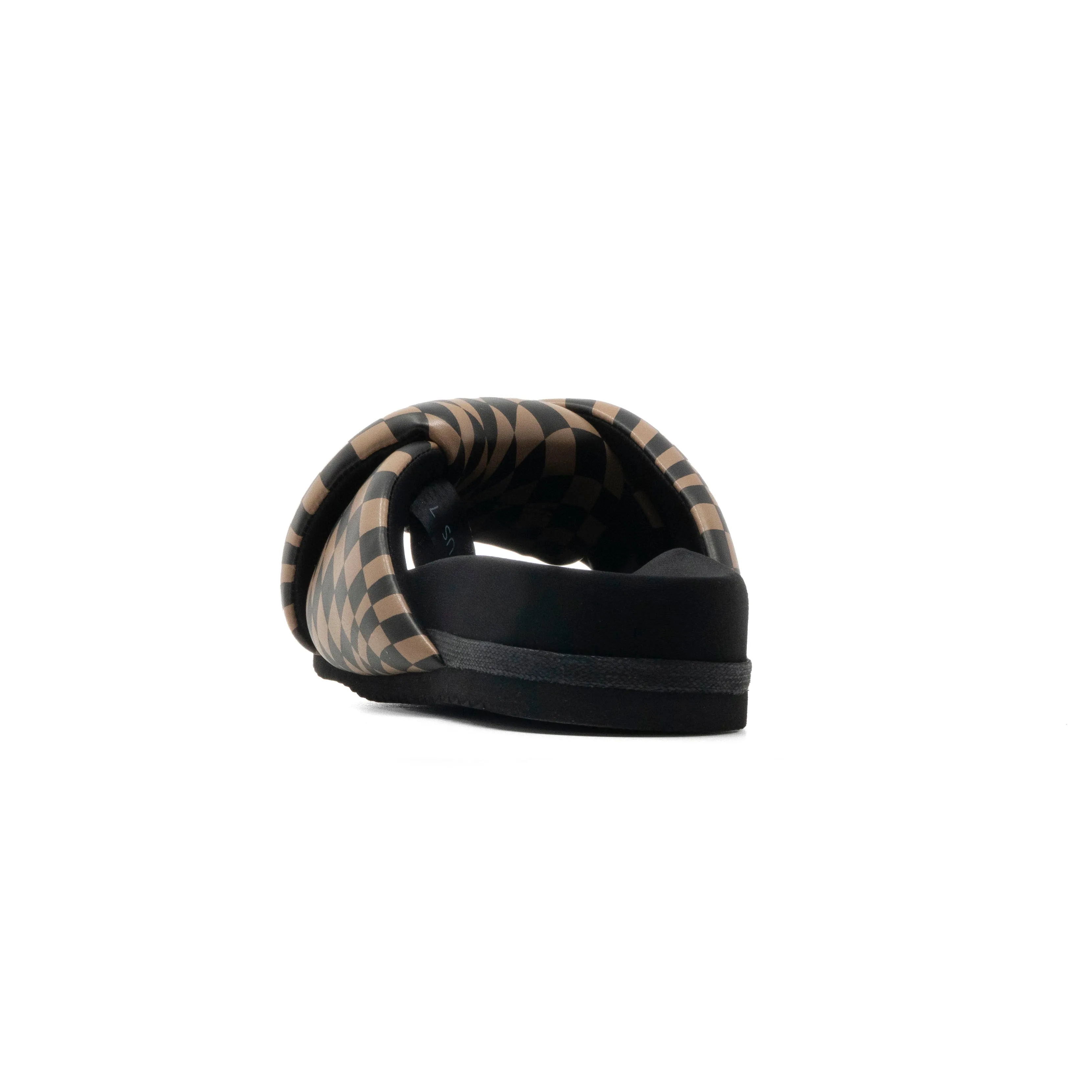 ROAM WAVY CHECK FOLDY BLACK & BEIGE VEGAN LEATHER