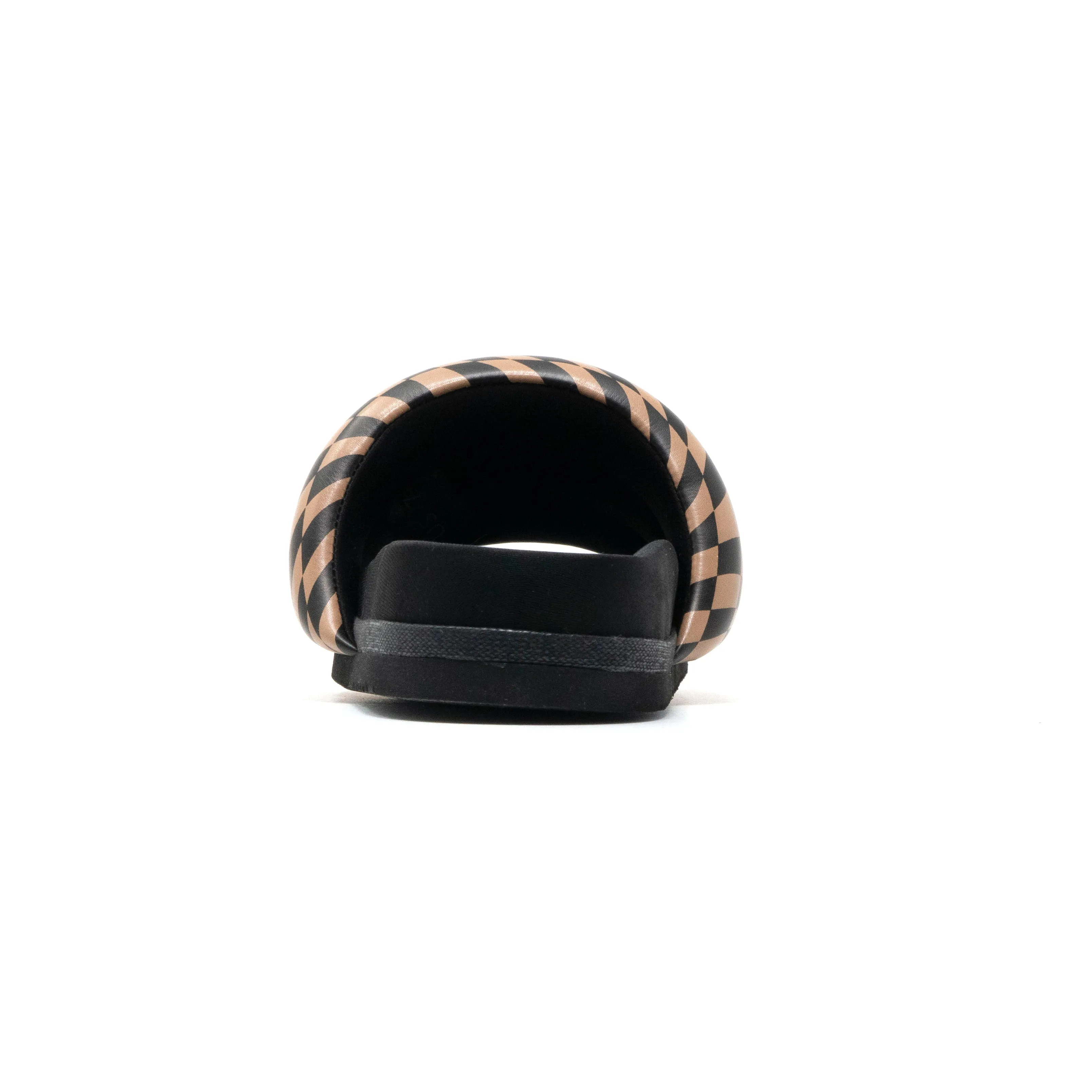 ROAM WAVY CHECK PUFFY BLACK & BEIGE VEGAN LEATHER
