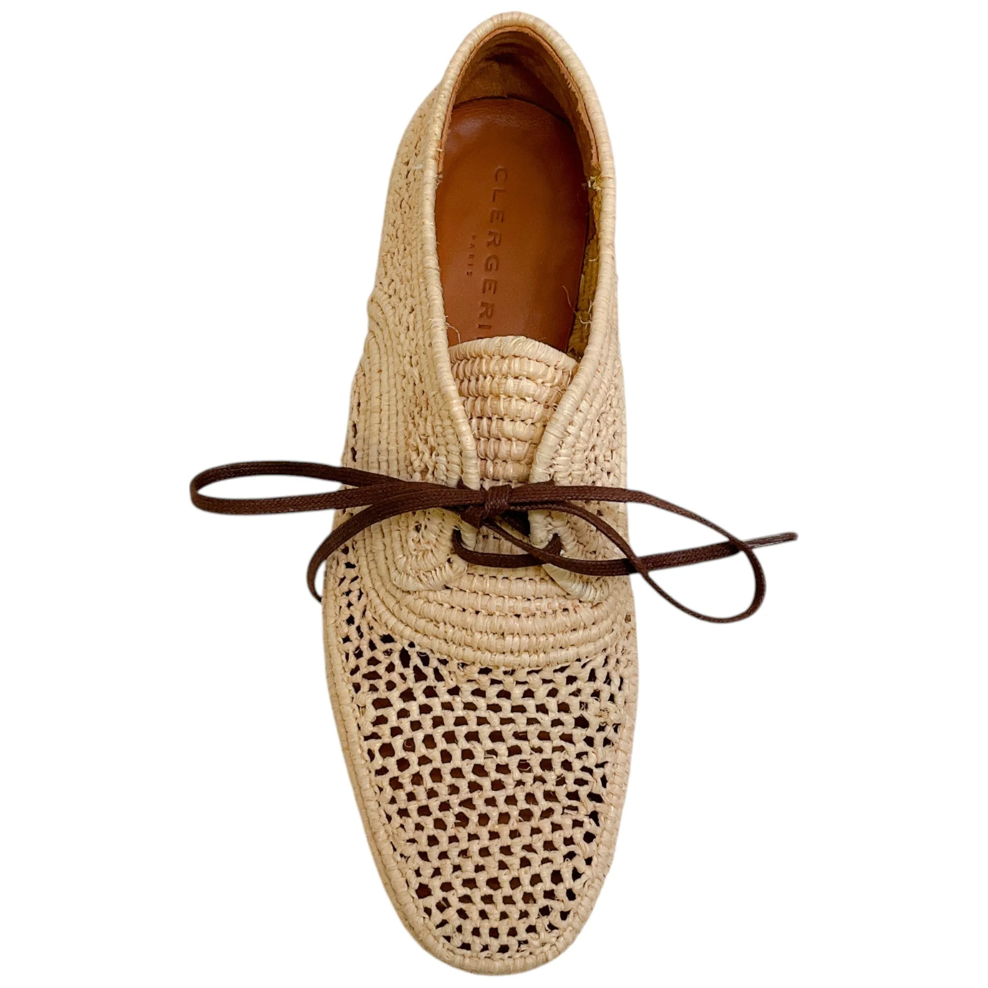 Robert Clergerie Rattan Platform Lace Up Oxfords