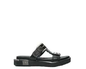 Roberto Serpentini Women's Black Leather Sandal 17501 40% OFF