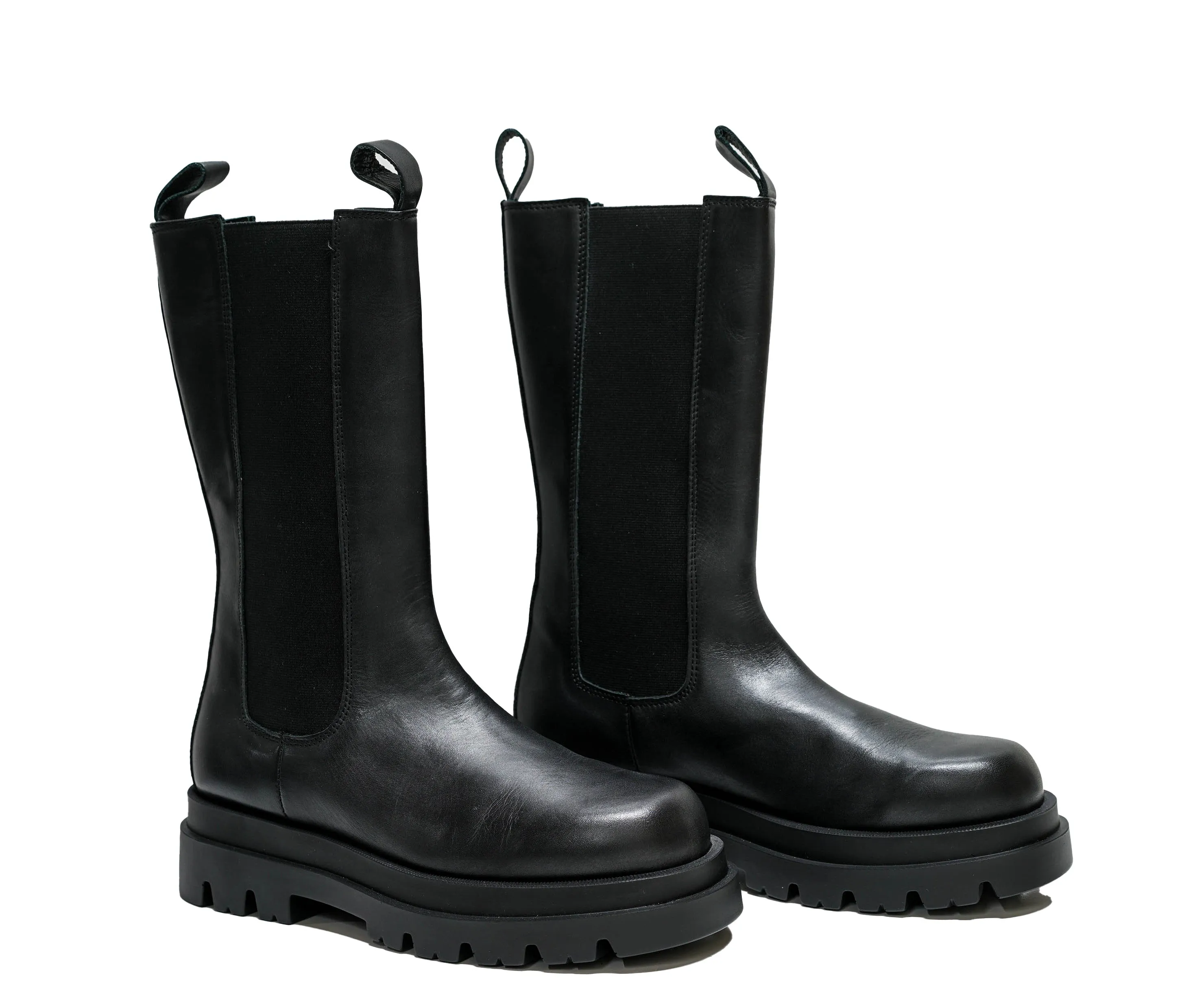 Roberto Serpentini Women's Leather Black Long Boots W0955 30% OFF