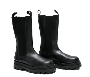 Roberto Serpentini Women's Leather Black Long Boots W0955 30% OFF
