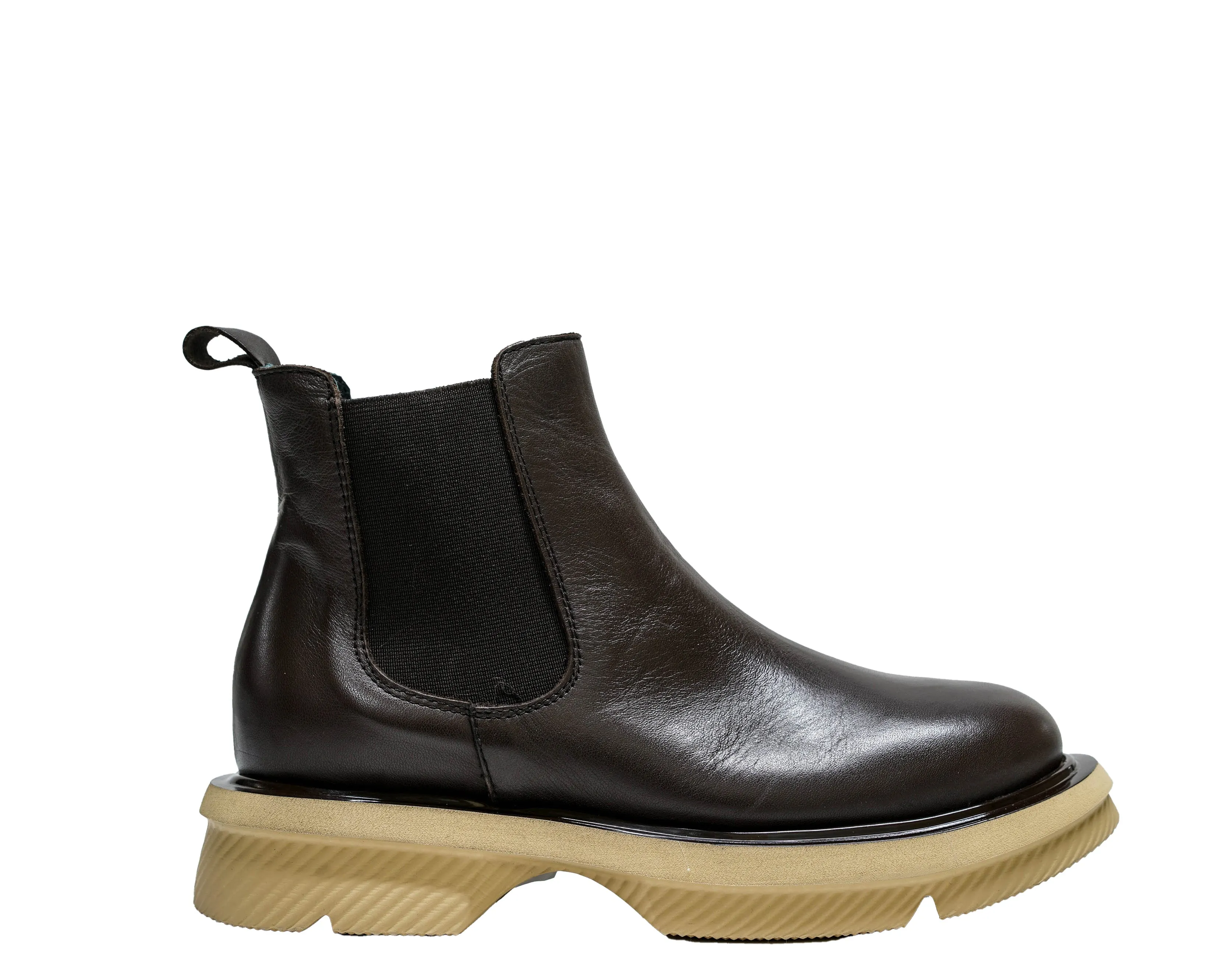 Roberto Serpentini Women's Leather Dark Brown Boots Beatles 30% off