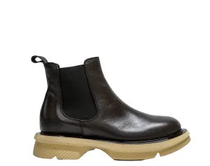 Roberto Serpentini Women's Leather Dark Brown Boots Beatles 30% off