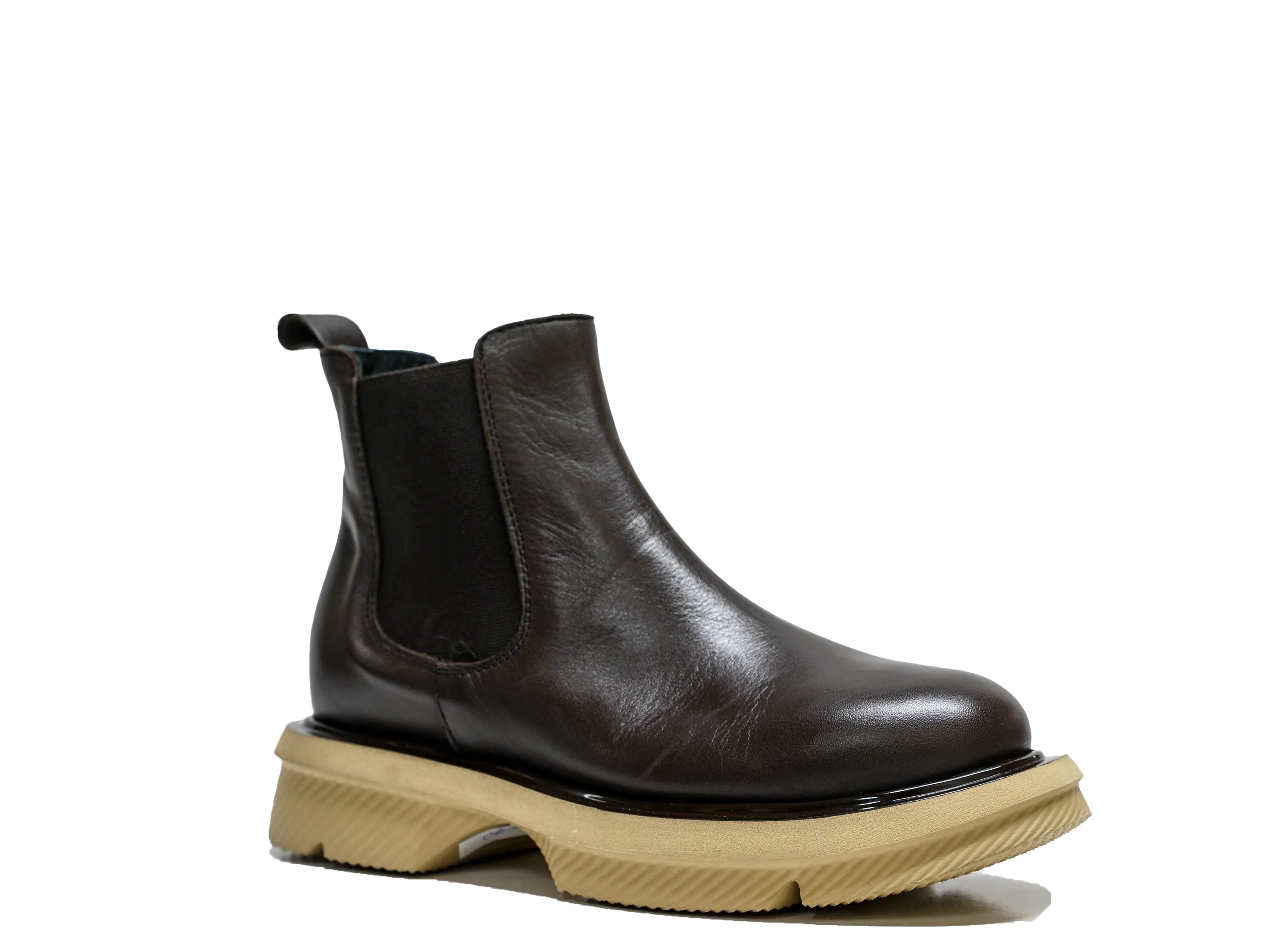 Roberto Serpentini Women's Leather Dark Brown Boots Beatles 30% off