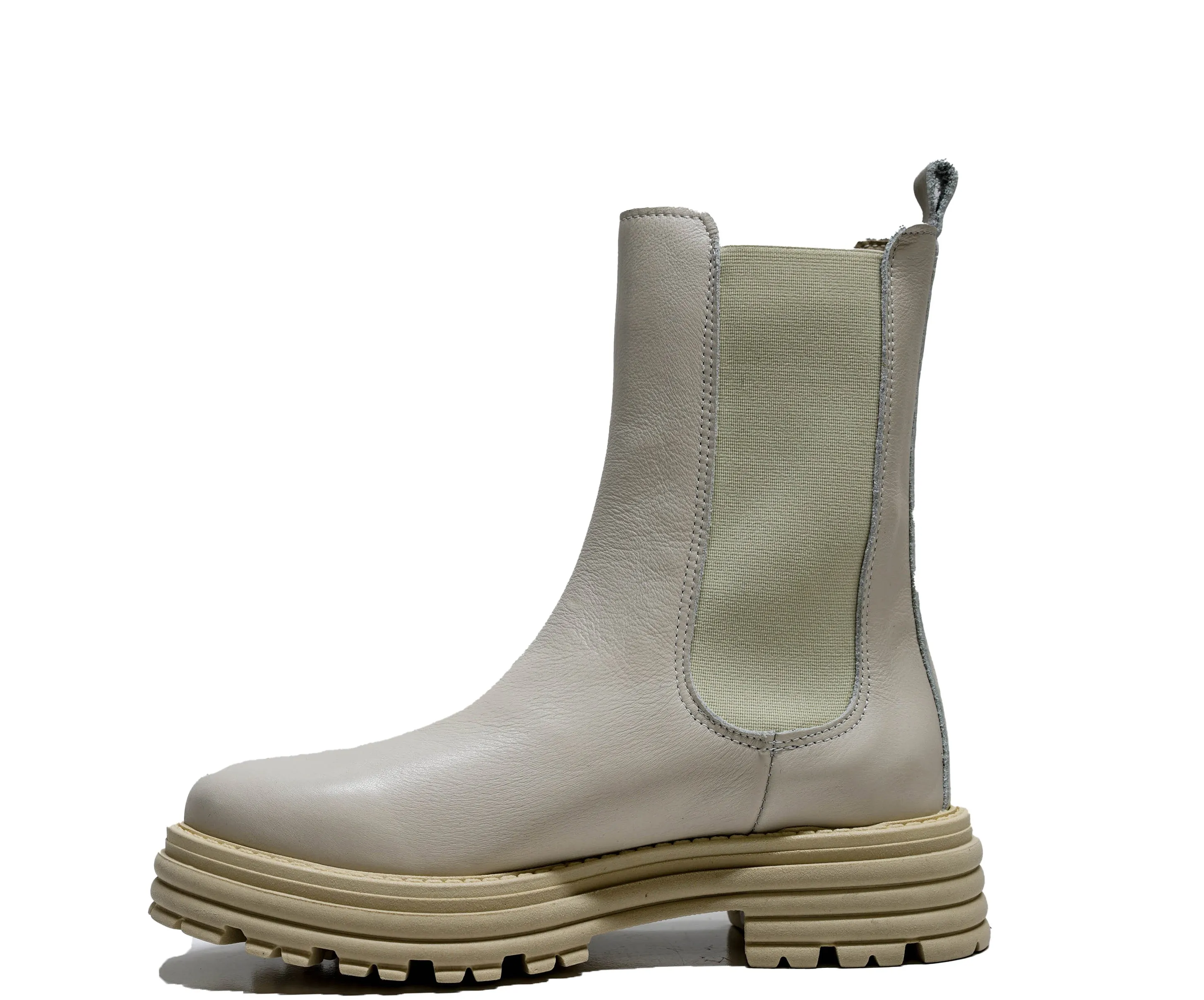 Roberto Serpentini Women's Leather Pale Grey Pull On Boots Beatles 30% OFF
