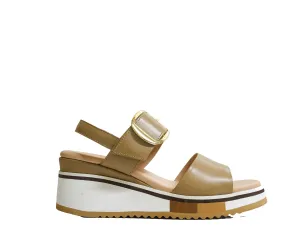 Roberto Serpentini Women's Tan Stripe Sandal 5126 30% OFF
