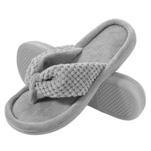 Rockdove Women's Cozy Memory Foam Flip Flop Slipper 167bcd39917015 Gray L (9-10)