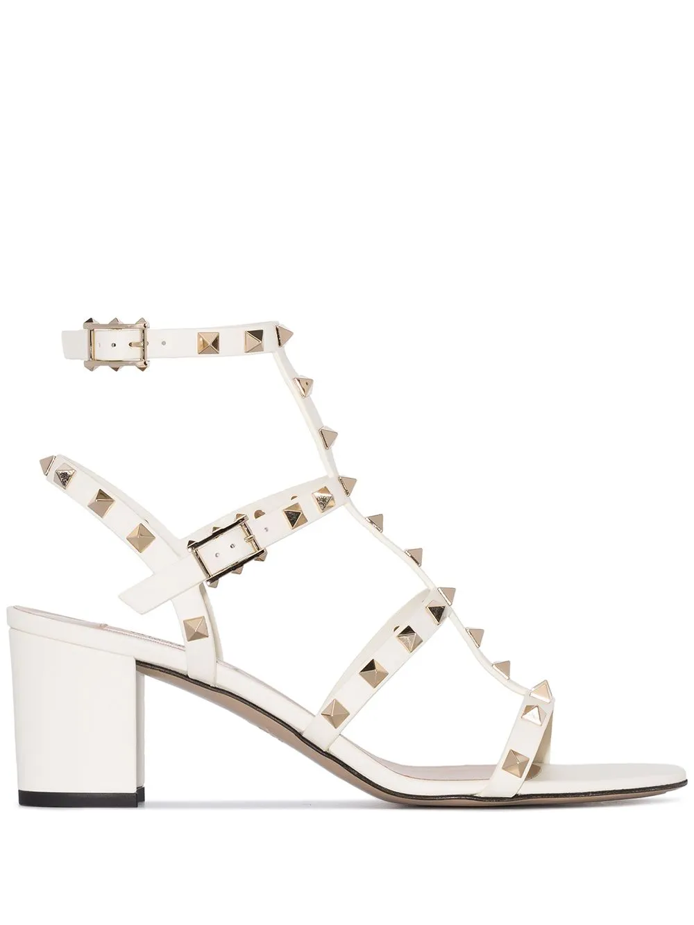 Rockstud leather sandals