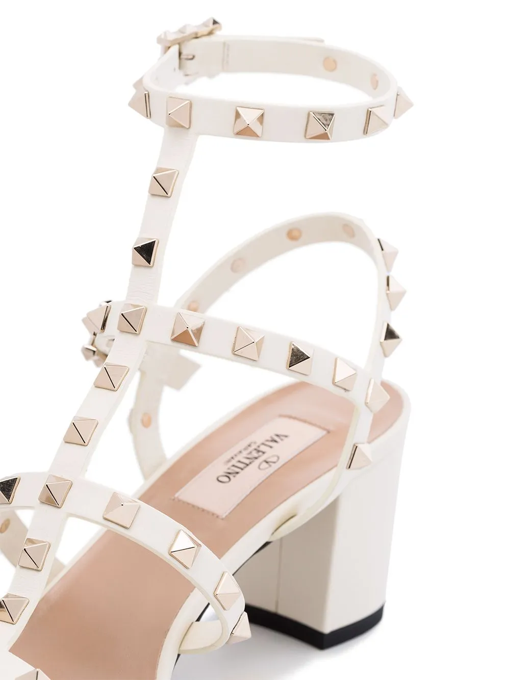 Rockstud leather sandals