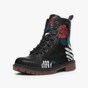 Rose Skull Casual Leather Lightweight boots MT