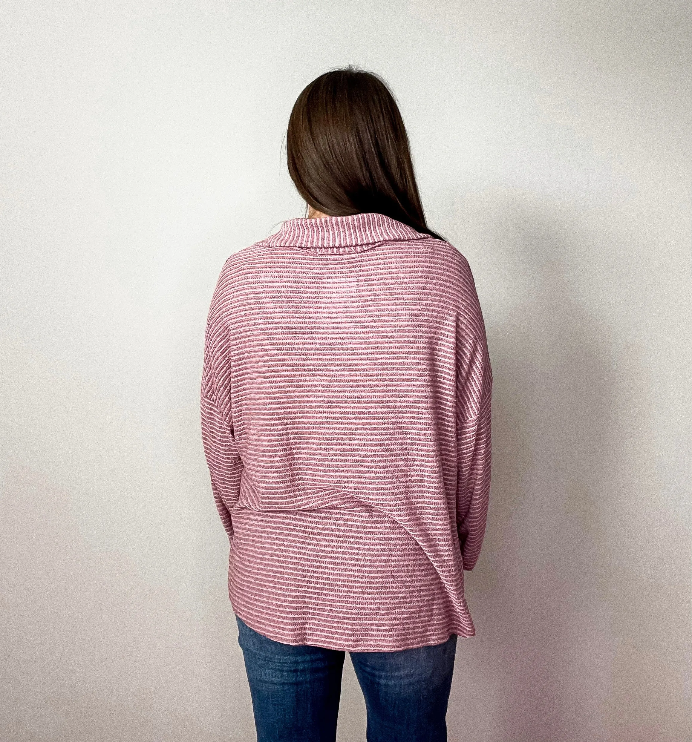 Rosy Ribbed Top