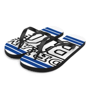 Royal Blue and Black Dream Big Flip-Flops