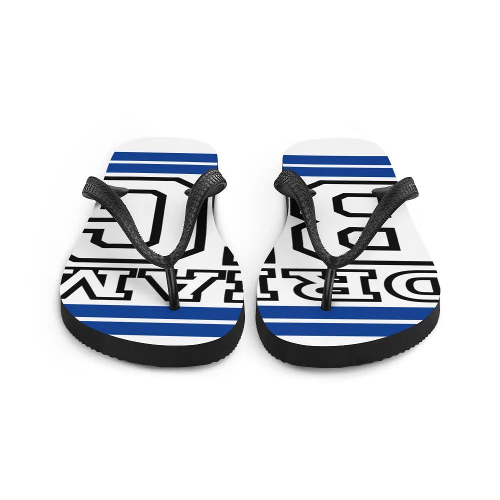 Royal Blue and Black Dream Big Flip-Flops