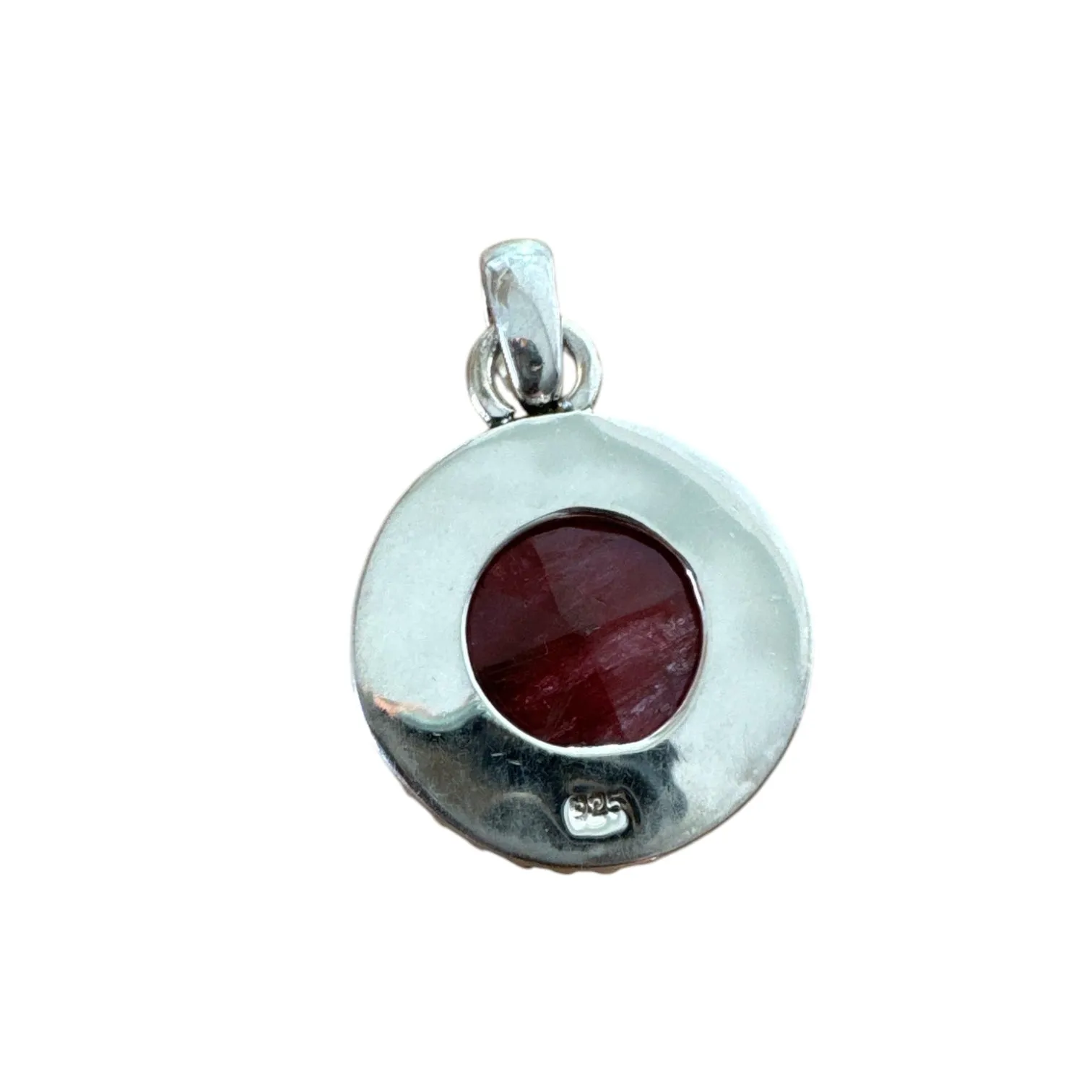 Ruby Solid 925 Sterling Silver Pendant