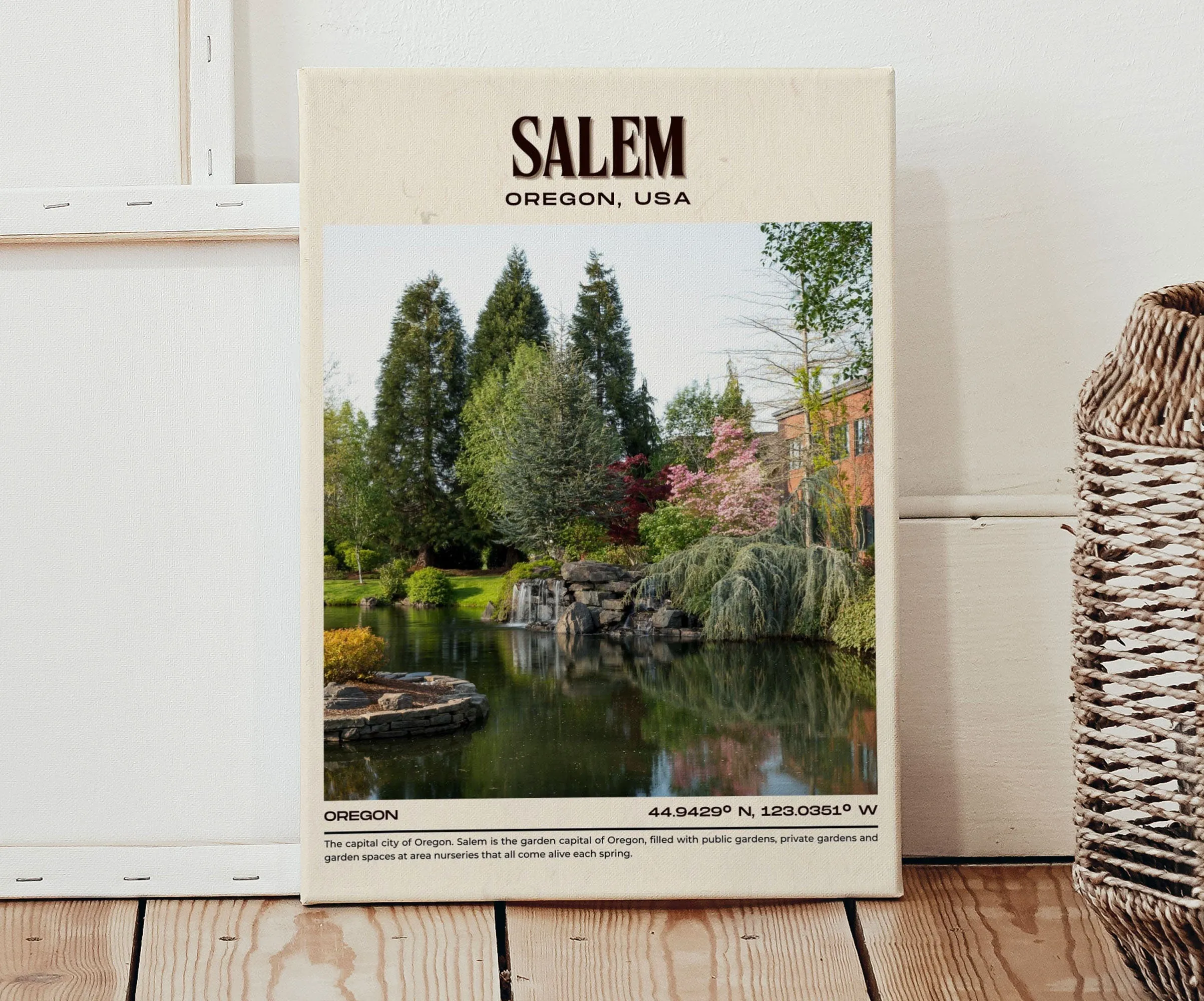Salem Vintage Wall Art, Oregan, USA