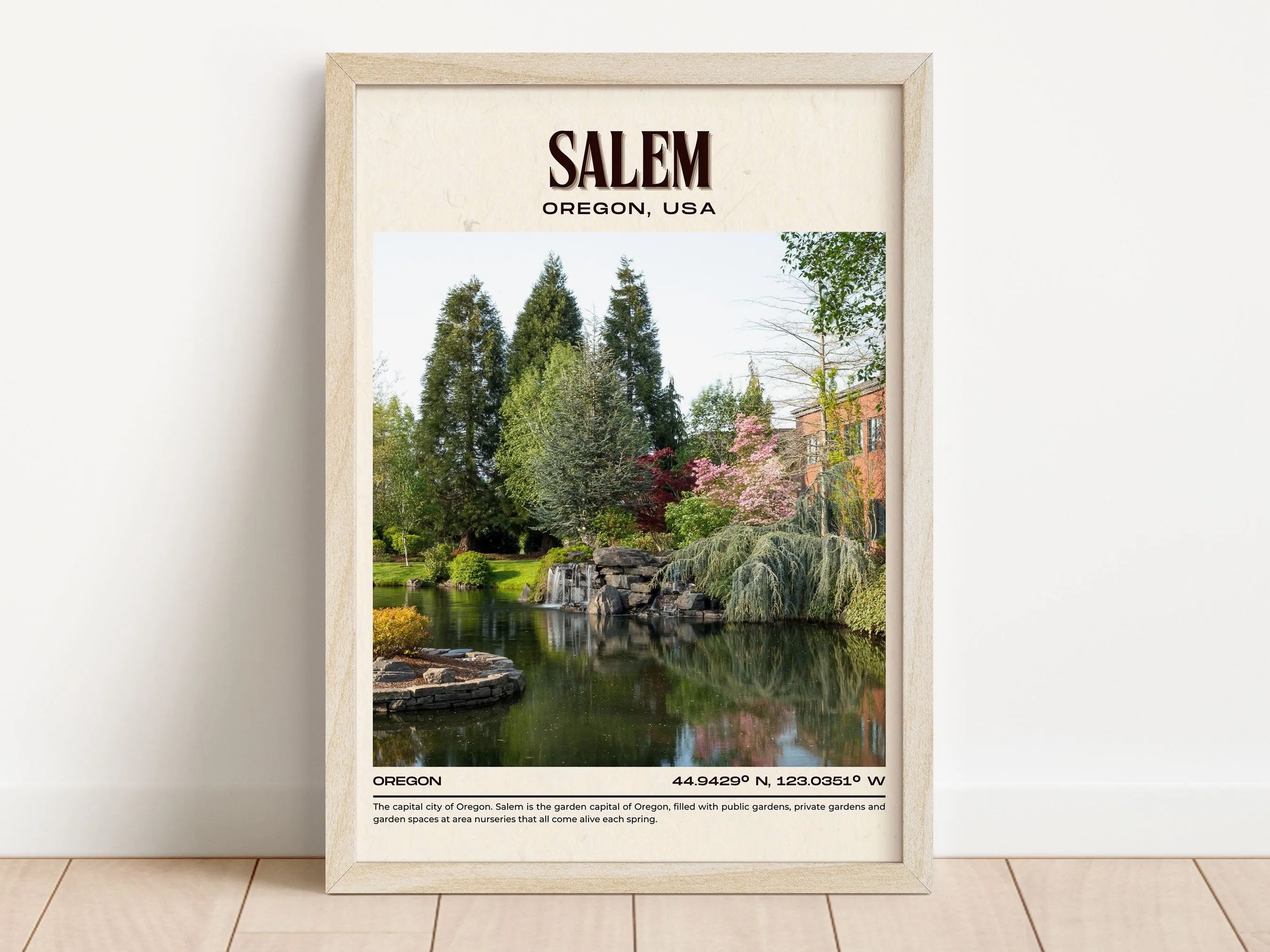Salem Vintage Wall Art, Oregan, USA