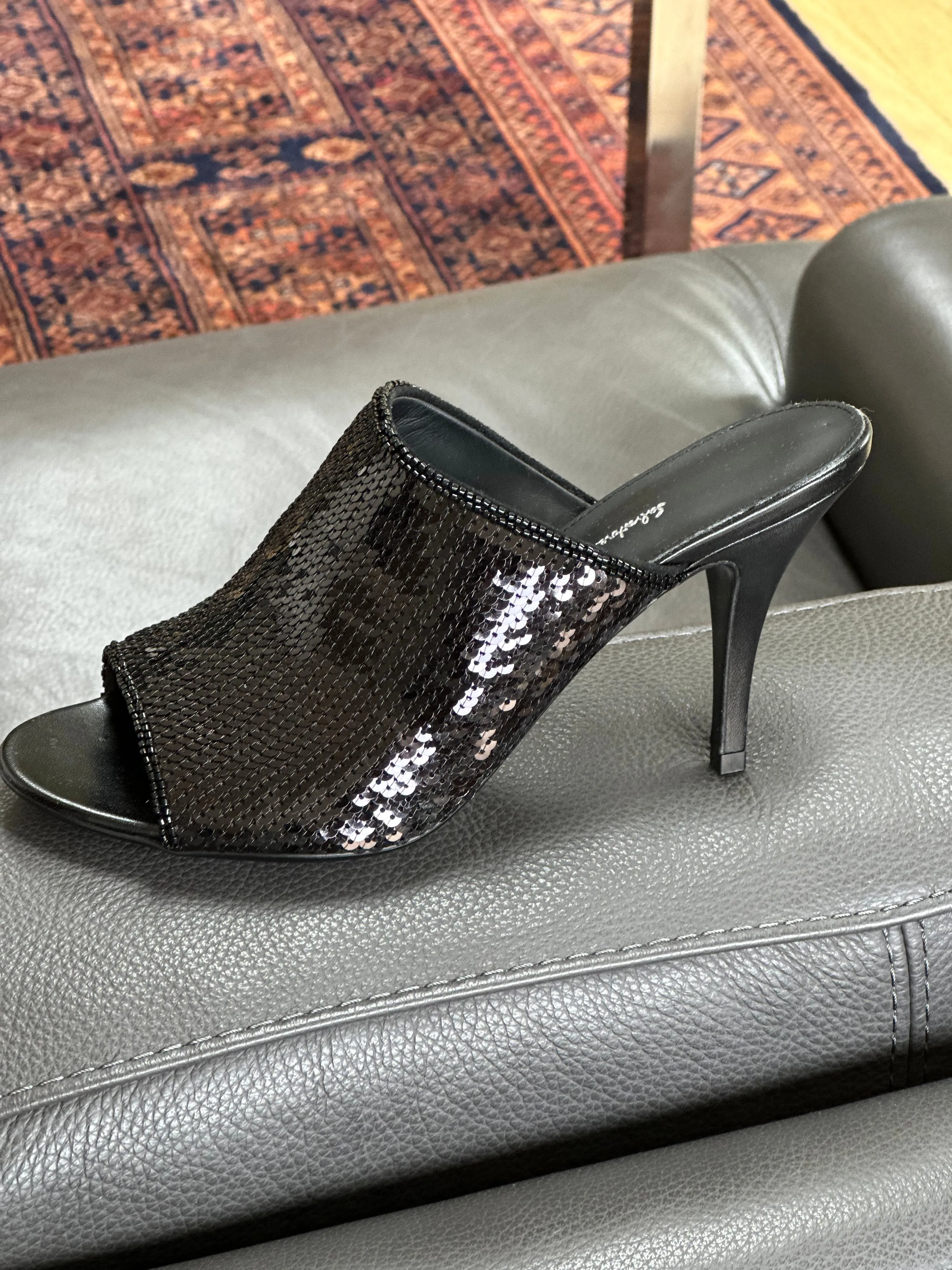 Salvatore Ferragamo Janine Sequin Leather Sandals
