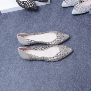 sandal women fashional designer genuine leather diamond shiny sandal shoes lady summer flats retro dicty confirtable shoes