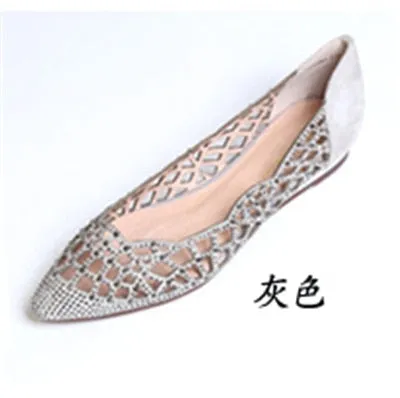 sandal women fashional designer genuine leather diamond shiny sandal shoes lady summer flats retro dicty confirtable shoes