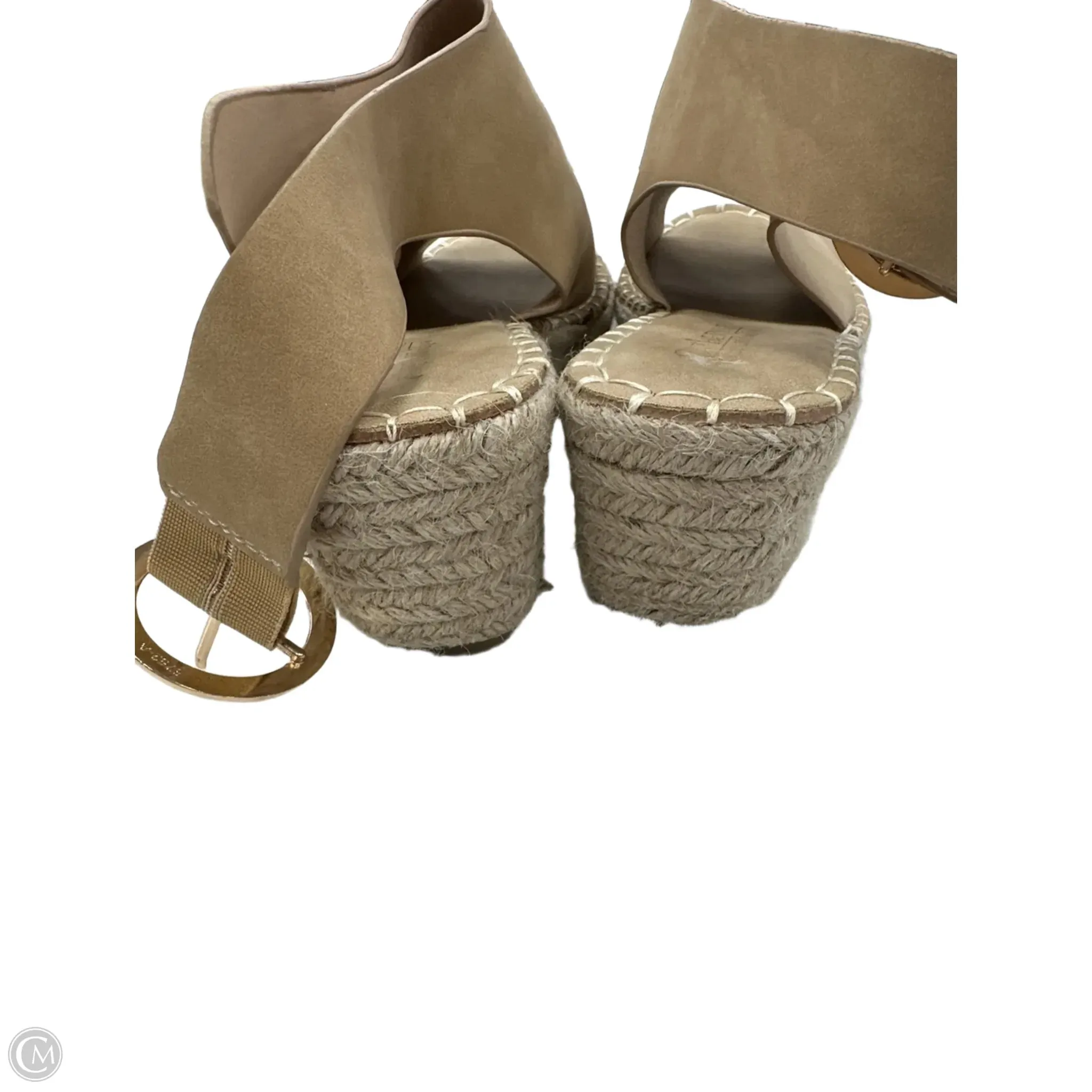 Sandals Heels Wedge By Catherine Malandrino In Tan, Size: 10