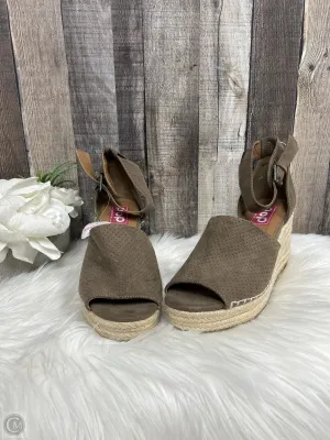 Sandals Heels Wedge By Cme In Green, Size: 10