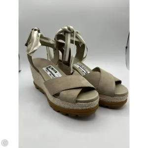 Sandals Heels Wedge By Sorel In Grey, Size: 9.5