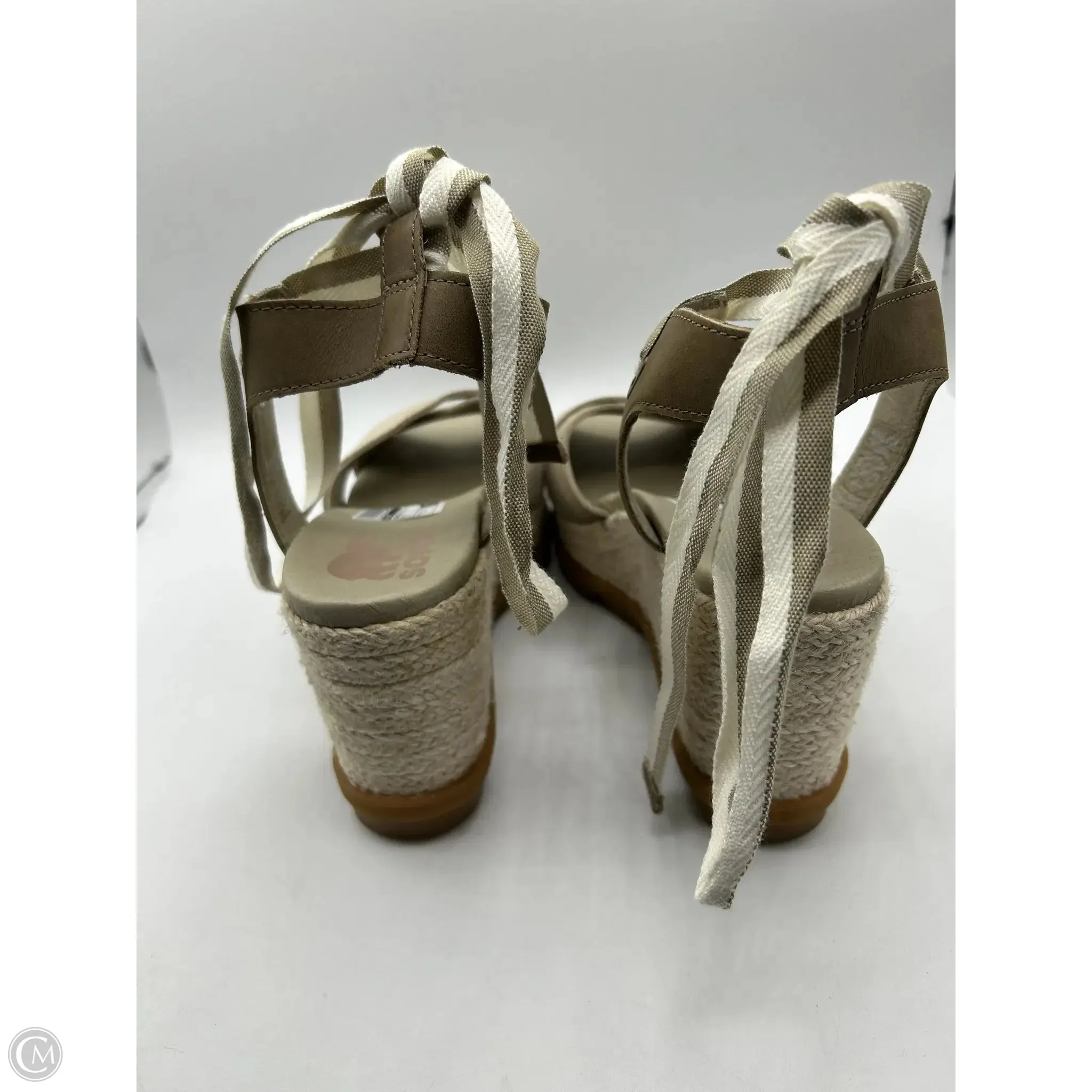 Sandals Heels Wedge By Sorel In Grey, Size: 9.5