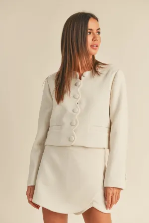 Scalloped Tweed Jacket