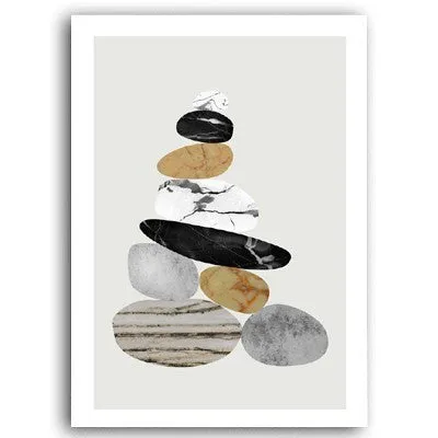 Scandinavia Abstract Geometric Canvas