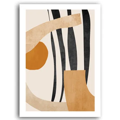 Scandinavia Abstract Geometric Canvas