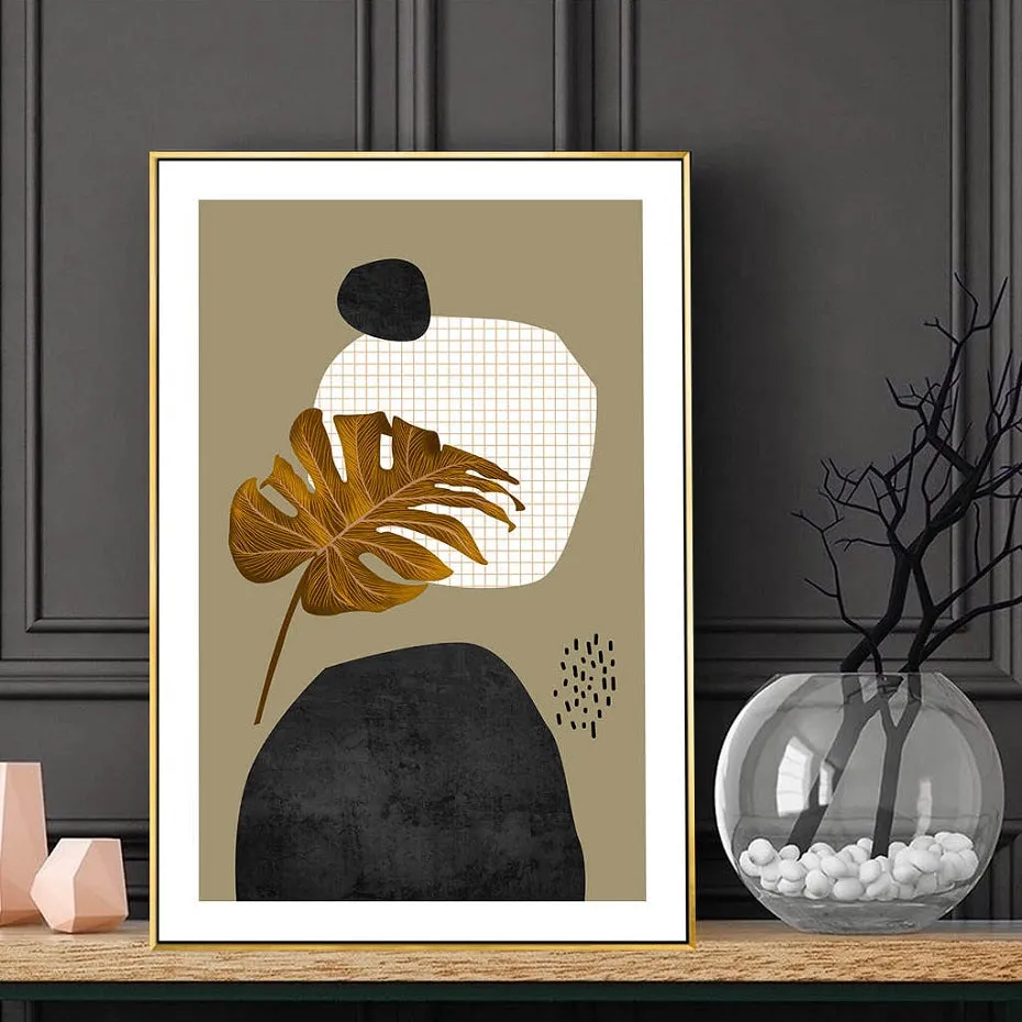 Scandinavia Abstract Geometric Canvas