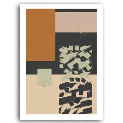 Scandinavia Abstract Geometric Canvas