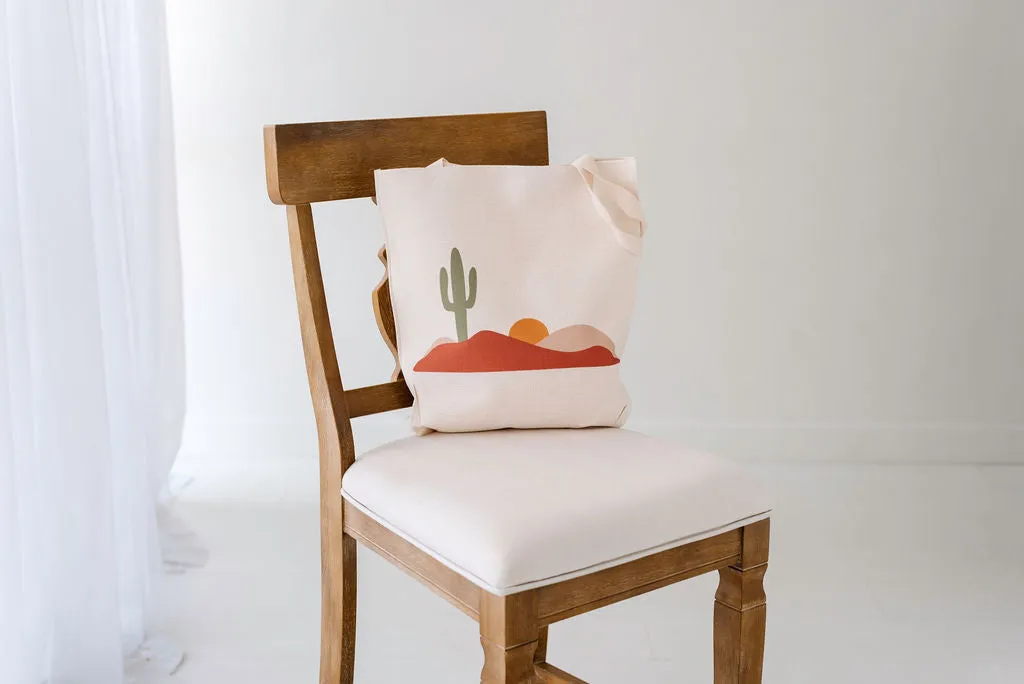 Sedona Landscape Linen Tote Bag, College Student Gift, Mother's Day Gift, Christmas Gift