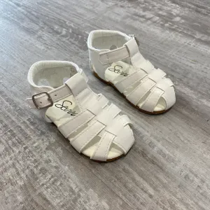 Sevva White Leather Sandals