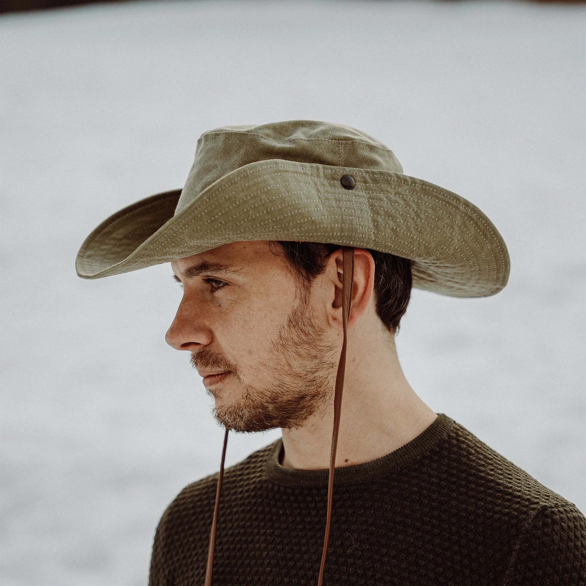 【Shangri-La Heritage】上蠟帆布狩獵帽／14.7oz ／“Safari” Waxed Canvas Hat