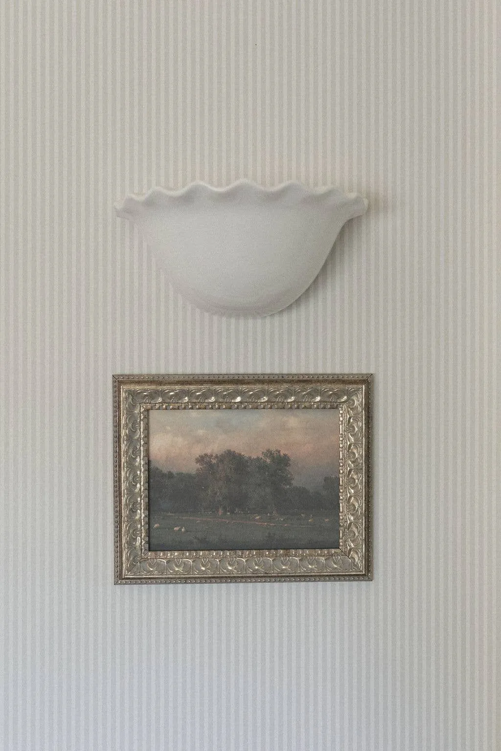 Sheep Farm Framed Antique Art