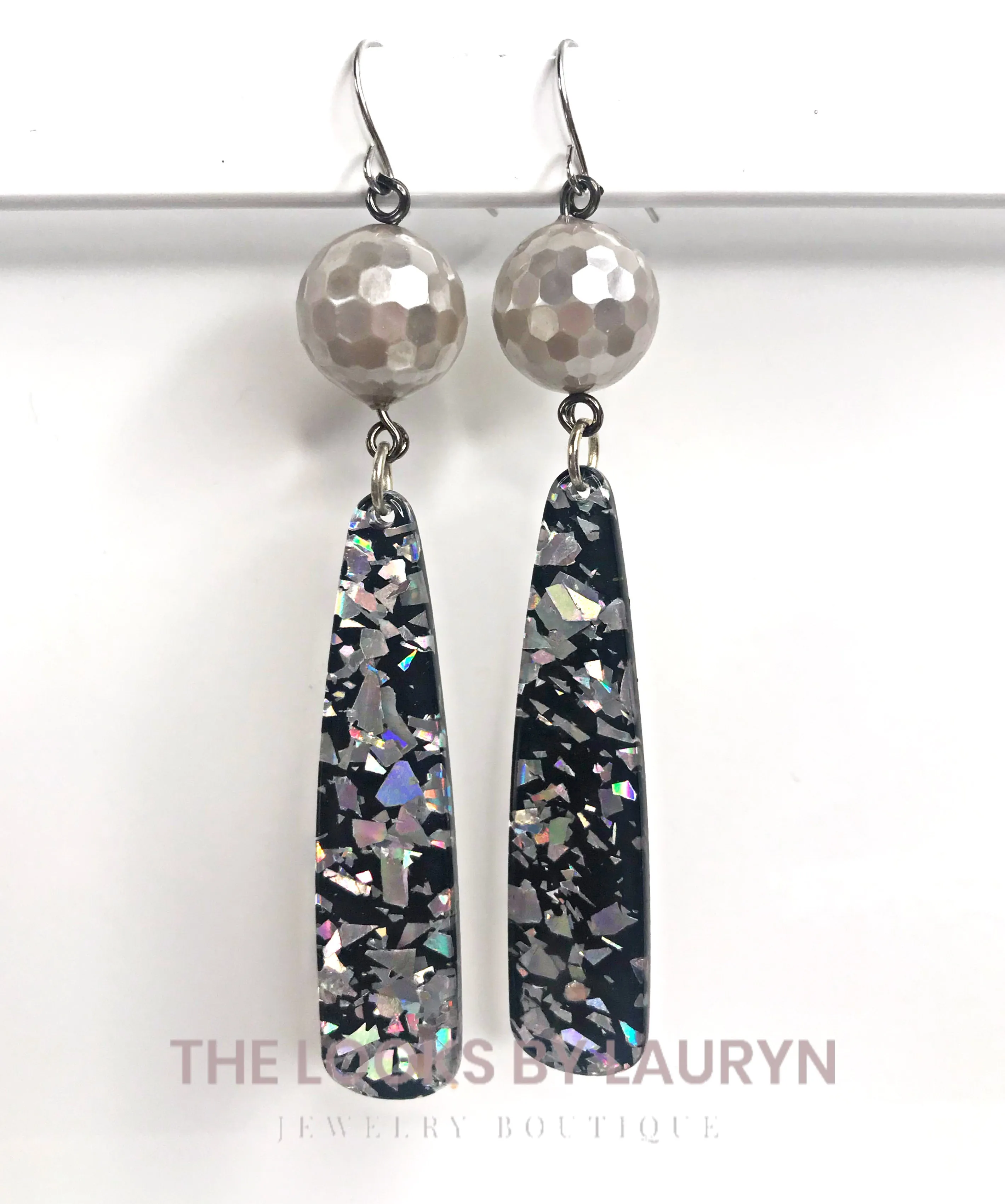 Silver Holographic Acetate Drops