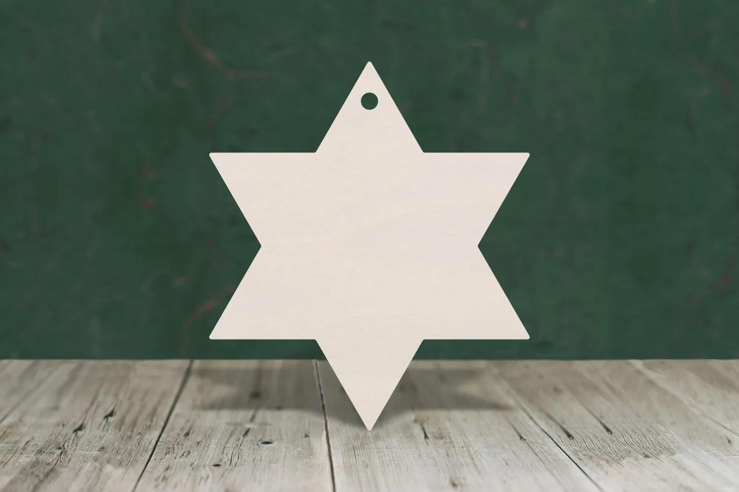 Six point star wooden craft cut out - plywood