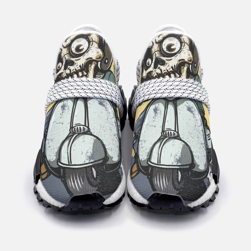 skeleton riding motorbike Unisex Lightweight Custom shoes