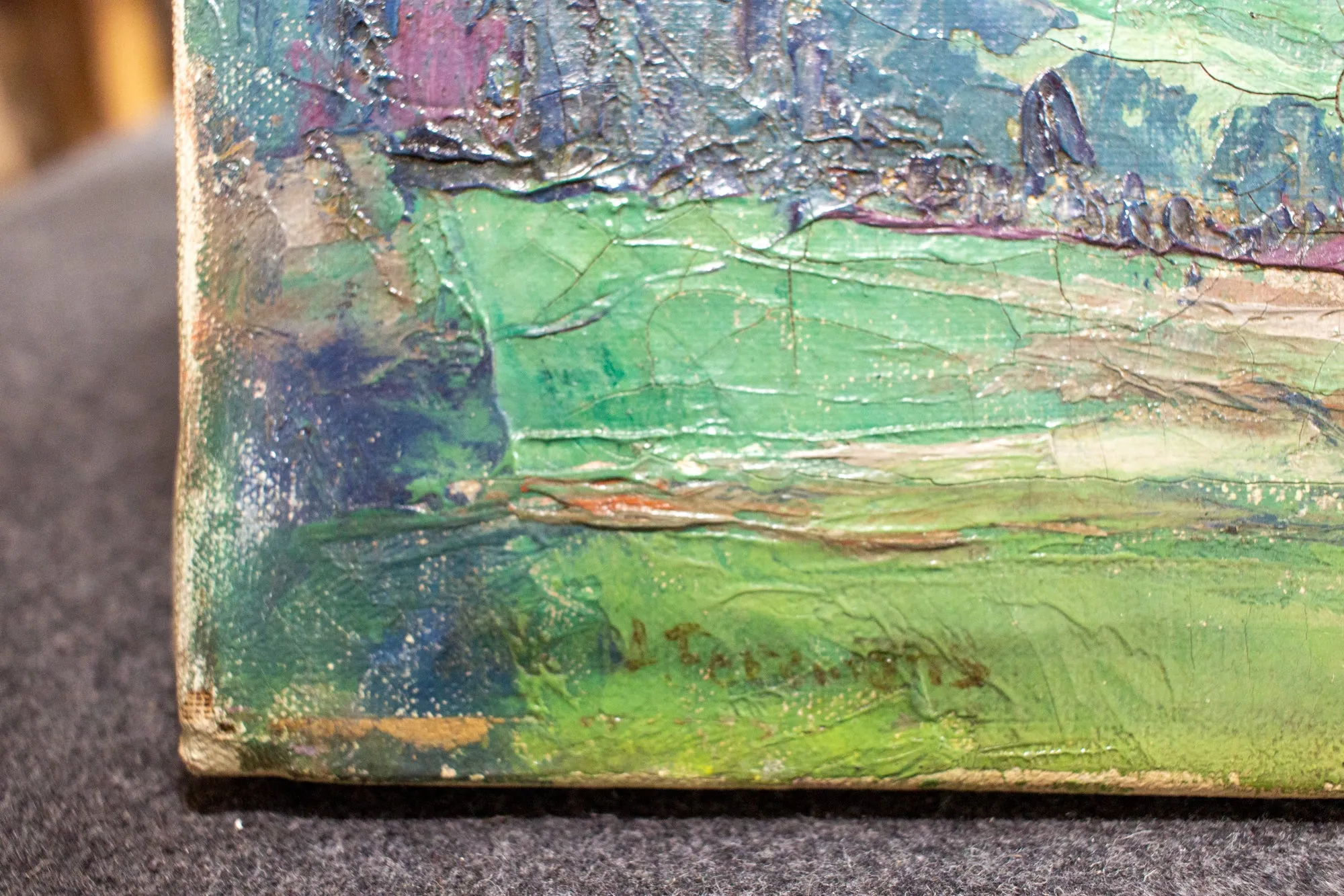 Small Early French Painting | Unframed 21x12